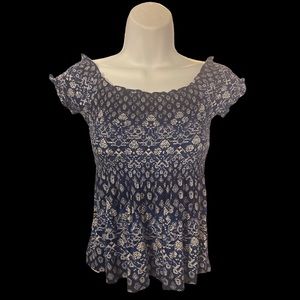 Rue21 Blue Bandana Style Top